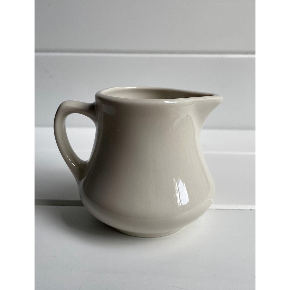 Vintage Ivory Creamer: Minimalist Cottage Farmhouse Pitcher
